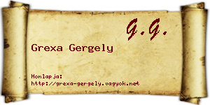 Grexa Gergely névjegykártya